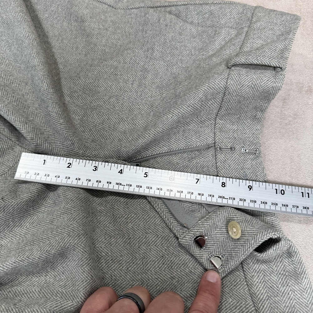 Lauren Ralph Lauren Pants Womens Petite 2P Gray Tweed Herringbone Lined Workwear - Picture 7 of 7